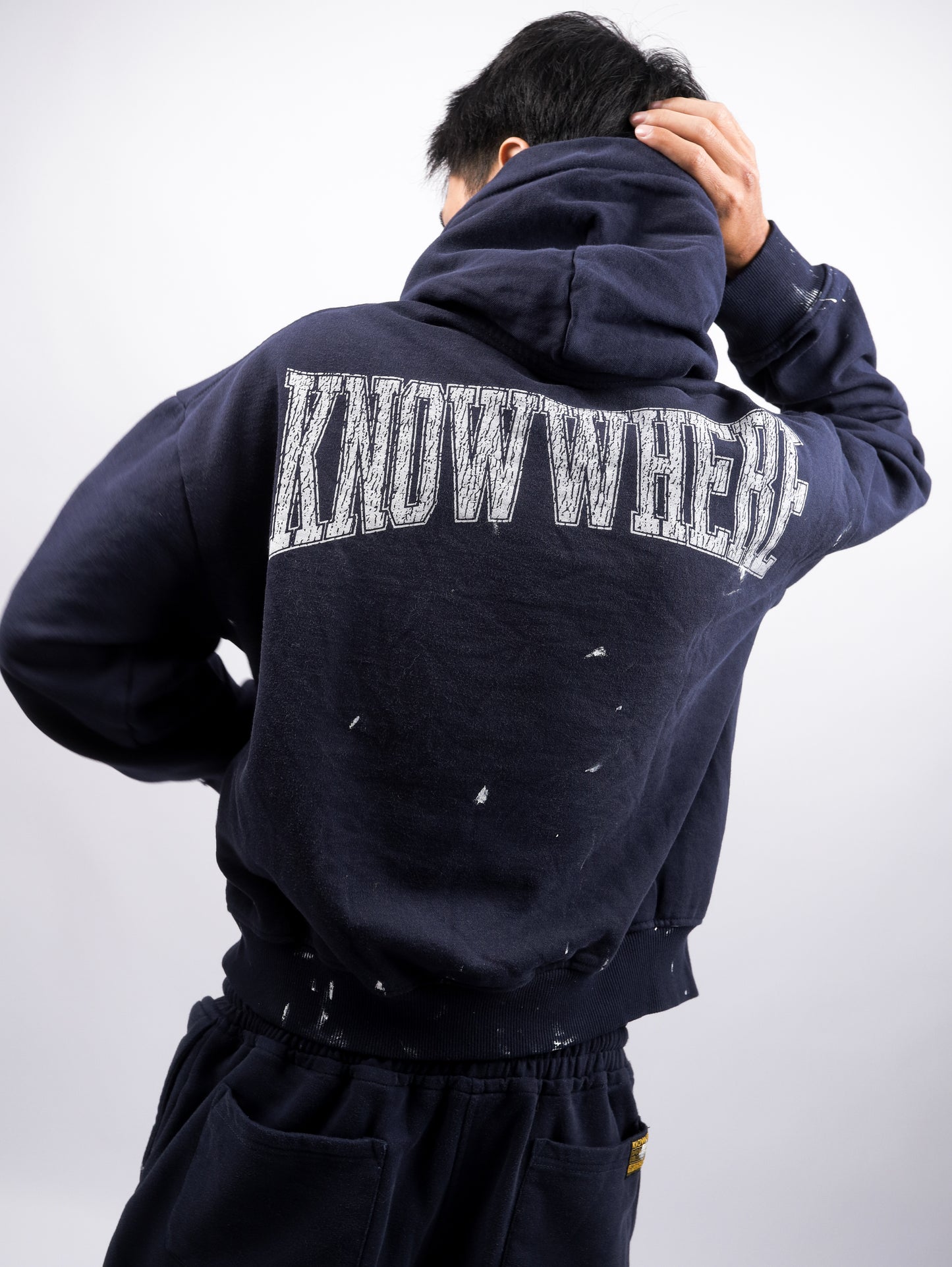 NAVY PAINTER'S HOODIE