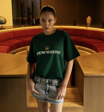 ROLEX LOGO GREEN TEE
