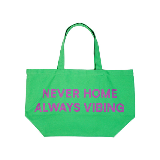 NEVER HOME TOTE BAG