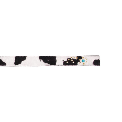 GOLD STUDDED COW BELT
