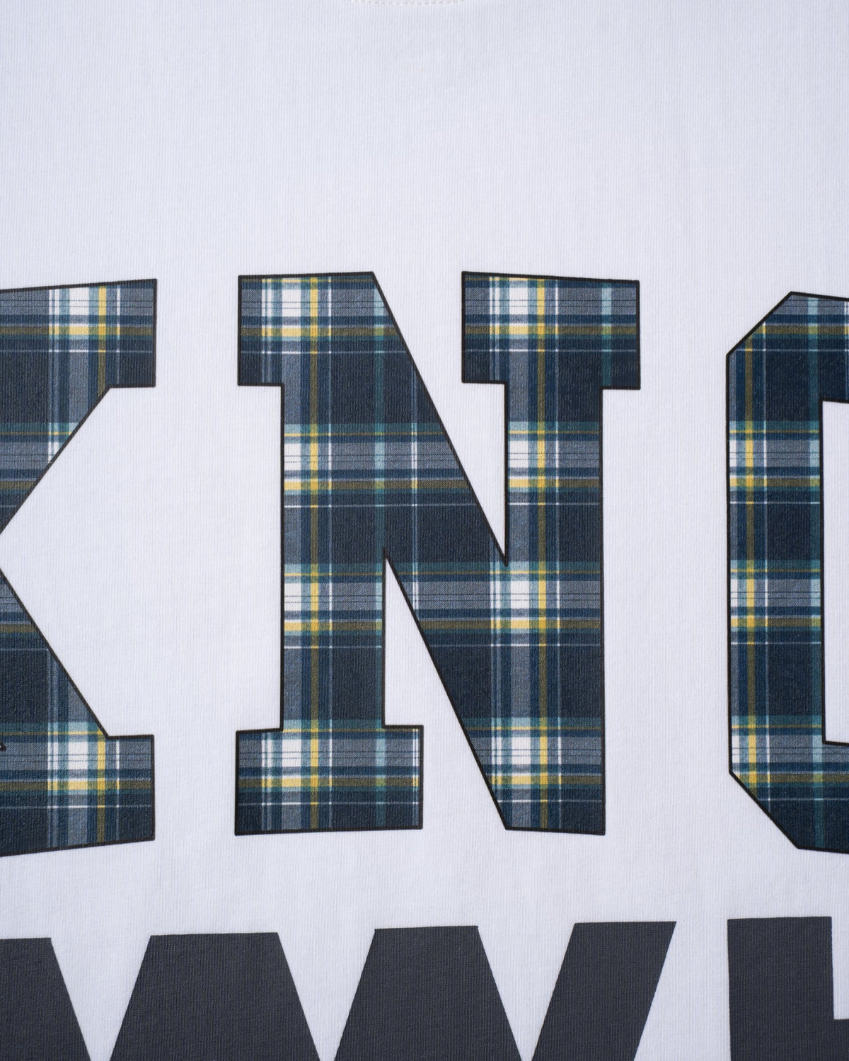 WHITE CHECKMATE BOX LOGO TEES
