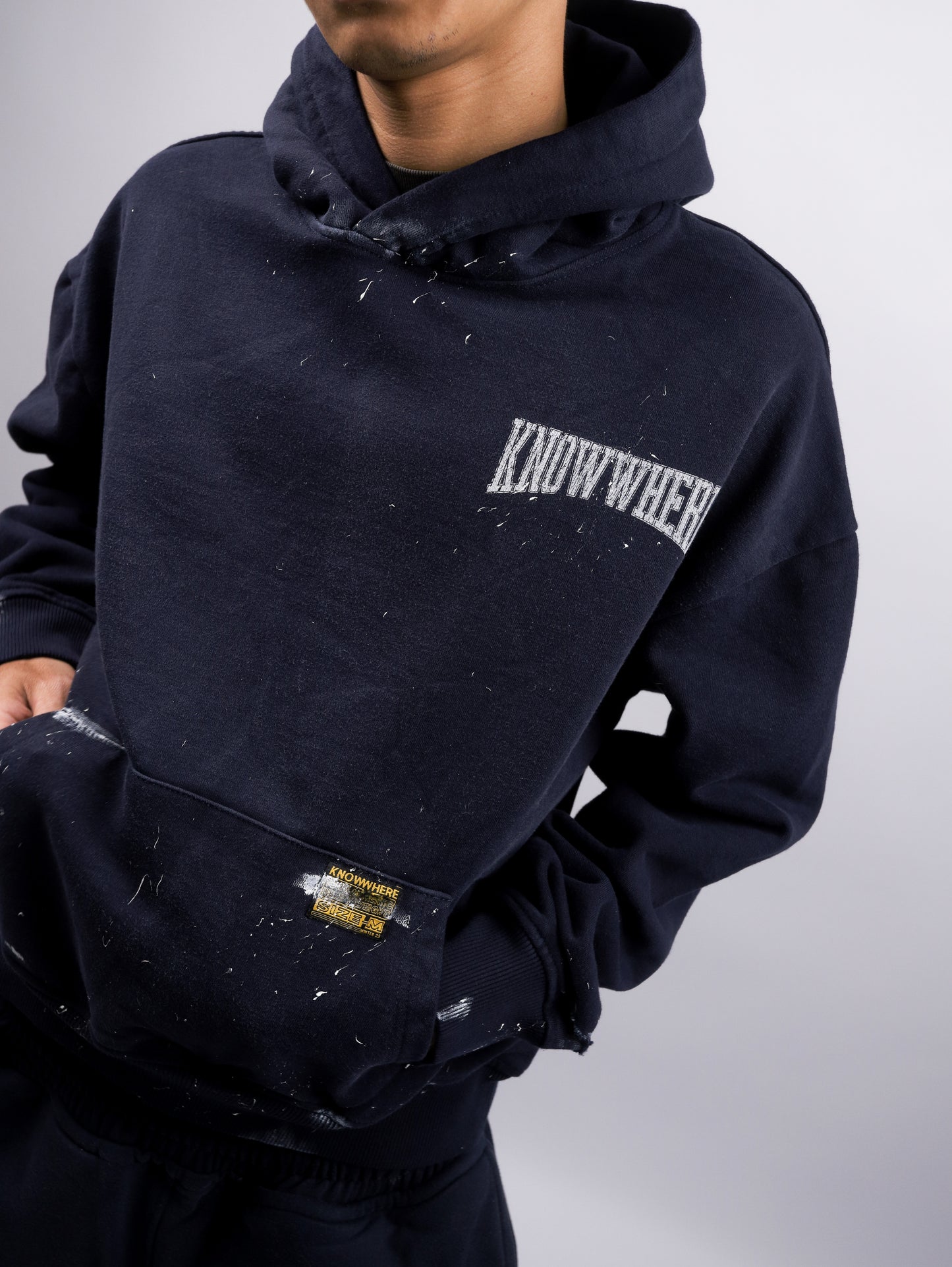 NAVY PAINTER'S HOODIE