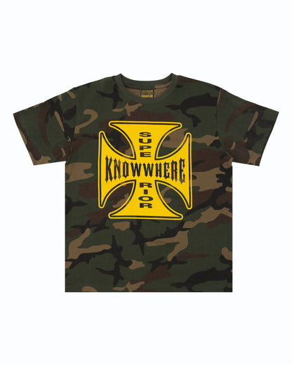 KNOWWHERE SUPERIOR CROSS CAMO TEE