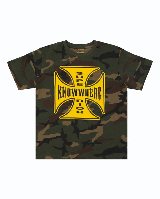 KNOWWHERE SUPERIOR CROSS CAMO TEE