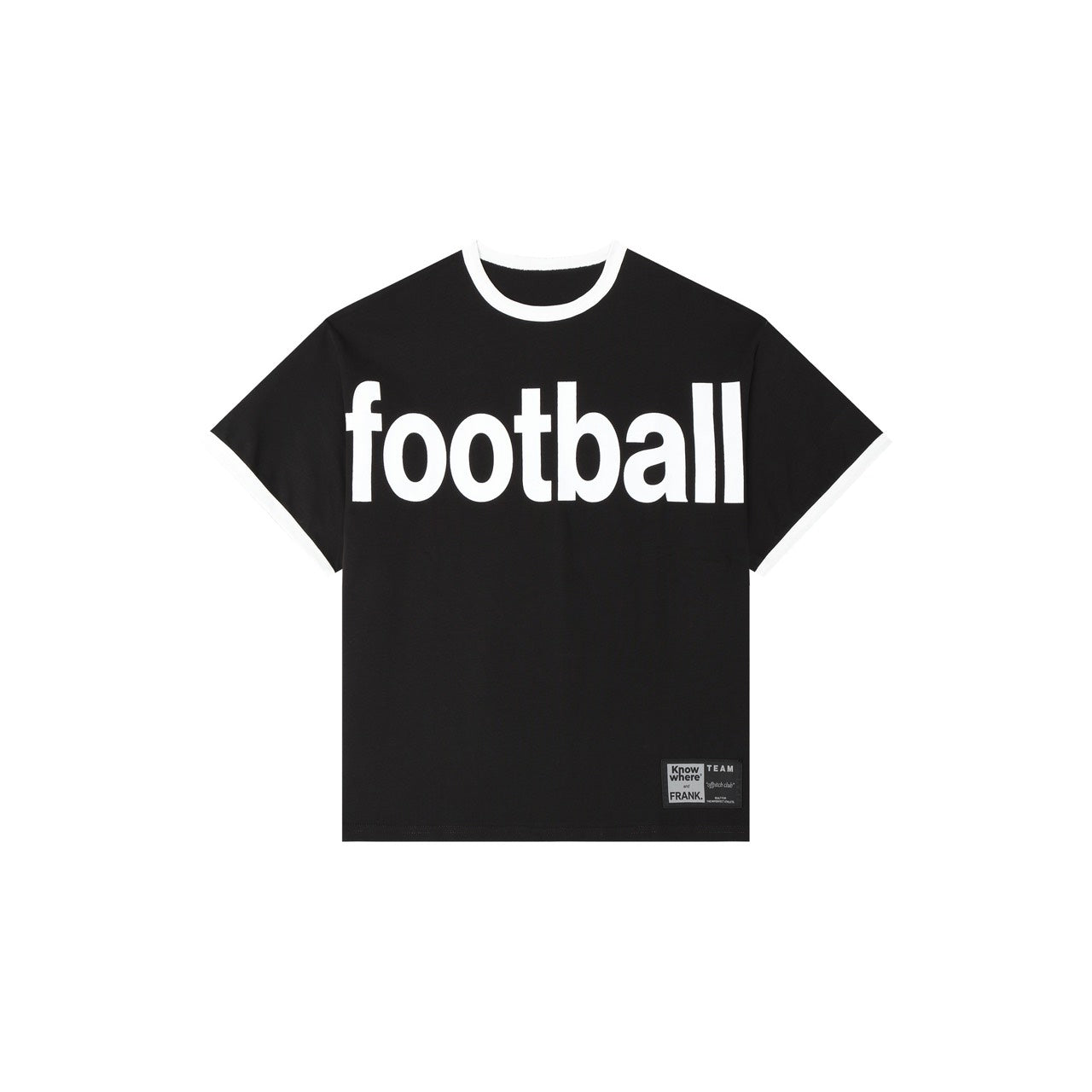 FRANK. X KNOWWHERE OFFPITCH CLUB BLACK RINGER TEE