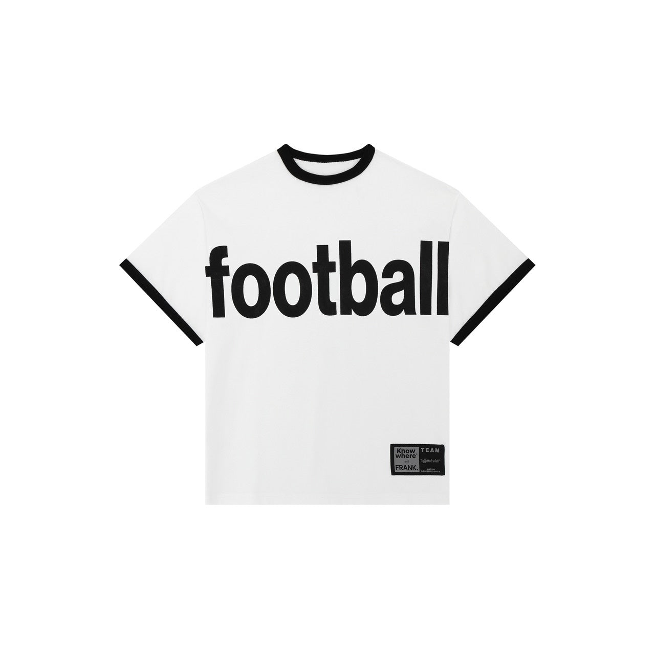 FRANK. X KNOWWHERE OFFPITCH CLUB WHITE RINGER TEE