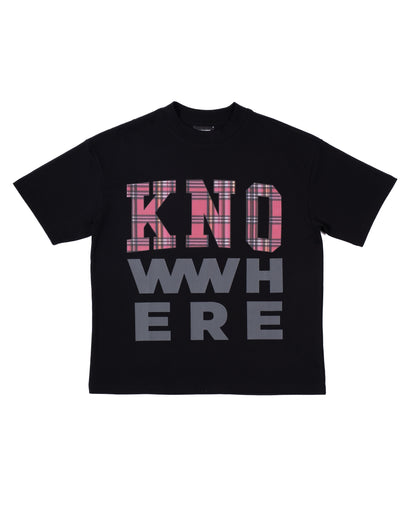 BLACK CHECKMATE BOX LOGO TEES