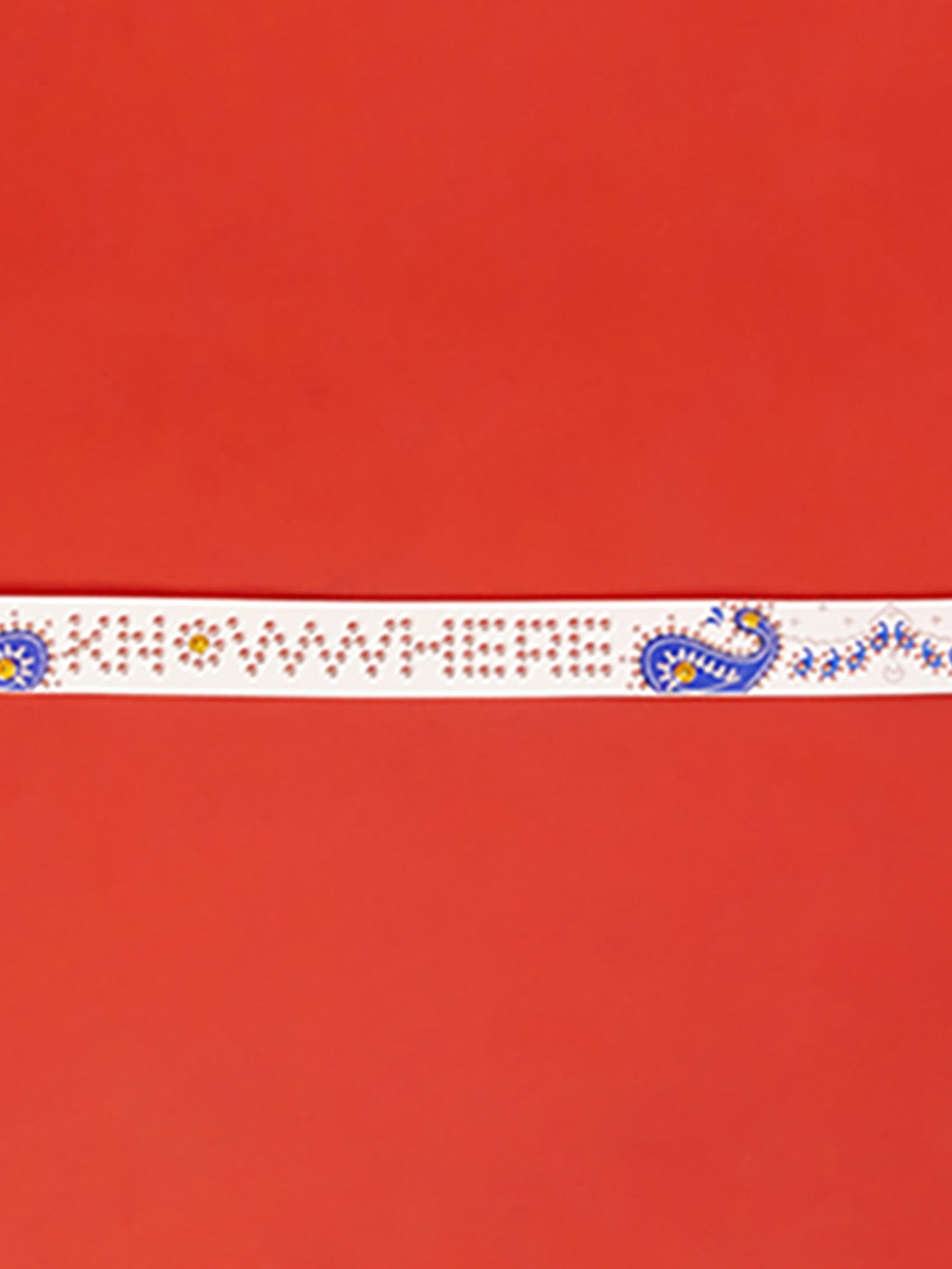 WHITE PAISLEY RIVET BELT
